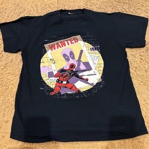 Marvel Black Deadpool Wanted T-Shirt